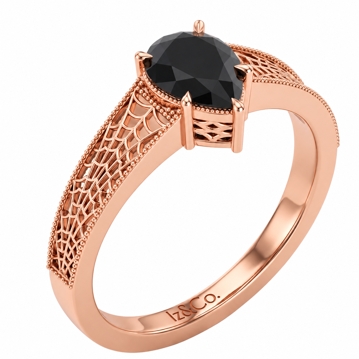 Rose Gold Black Oval Filigree Ring.png