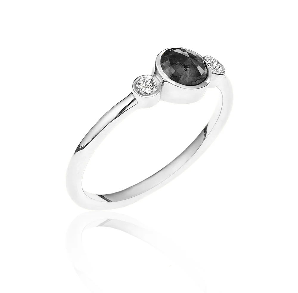 Black Rose Cut Diamond Ring Iz Co