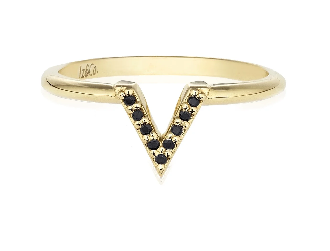 Black Diamond V Ring — Iz&Co