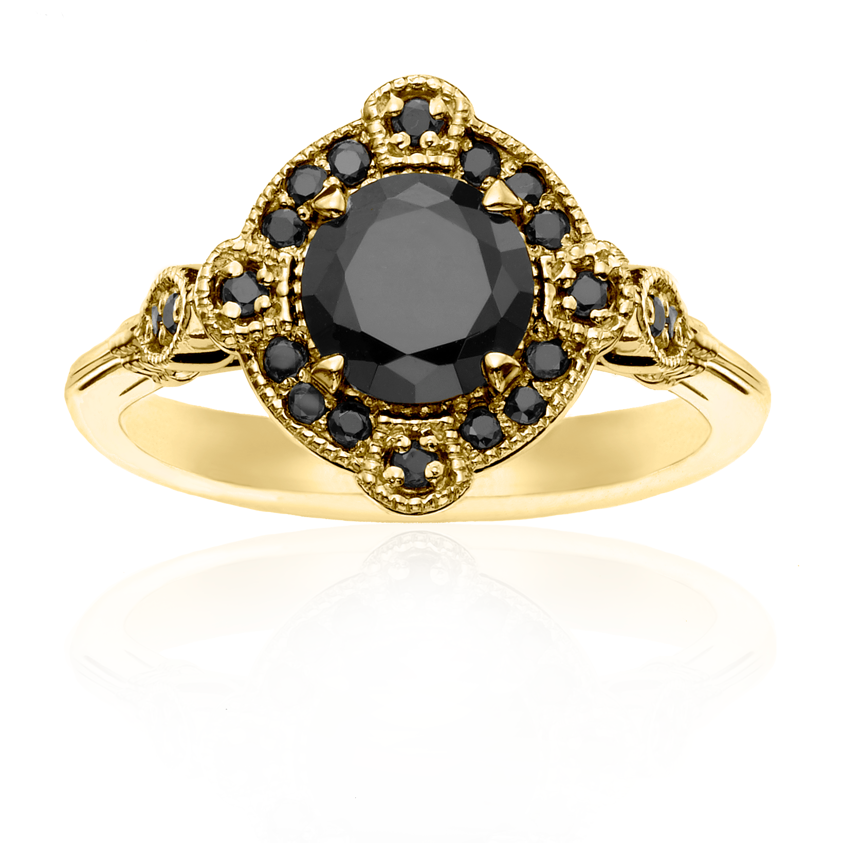 Deco Black Diamond Ring — Iz&Co.