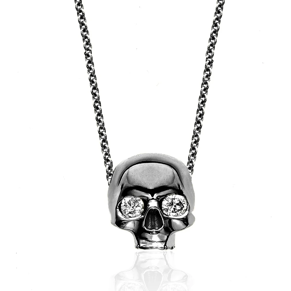 Black Diamond Skull Necklace — Iz\u0026Co.