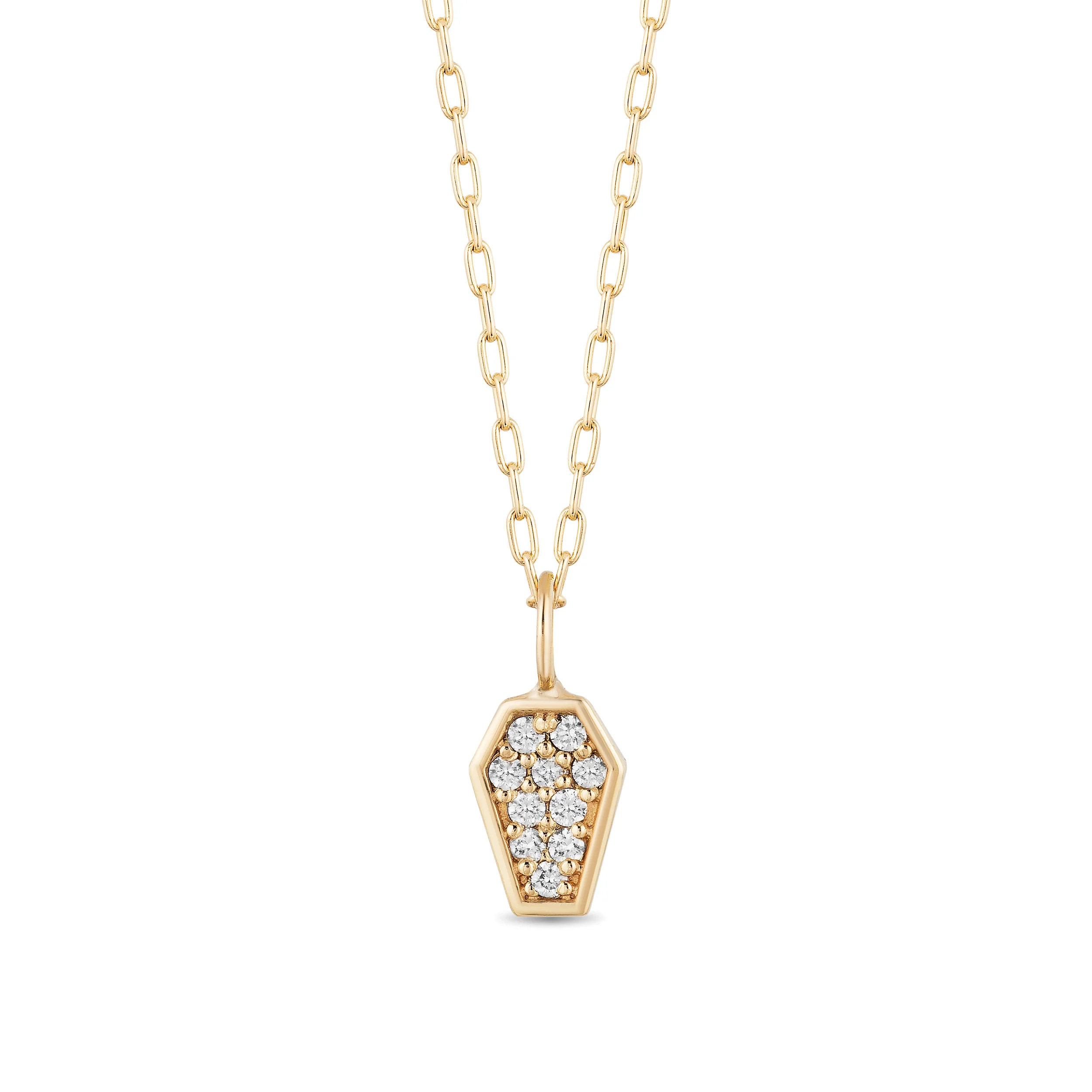 Coffin Diamond Necklace
