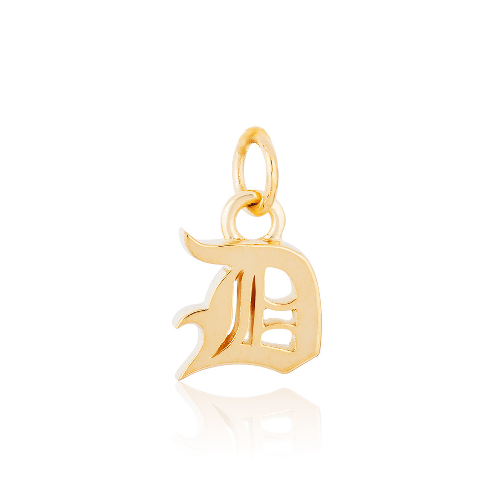 Dainty Gothic Cap Letter Charm