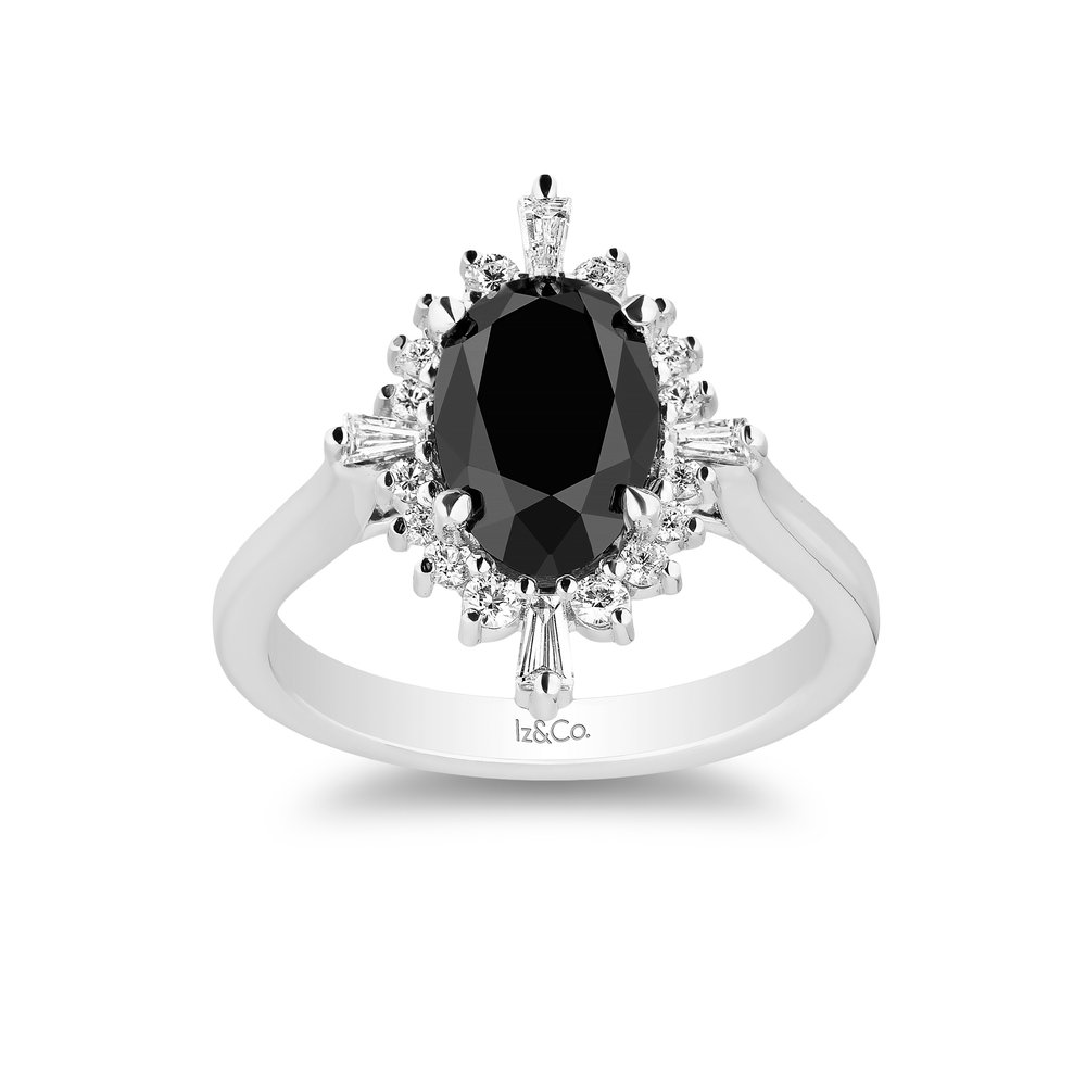 Amelia Black & White Diamond Ring