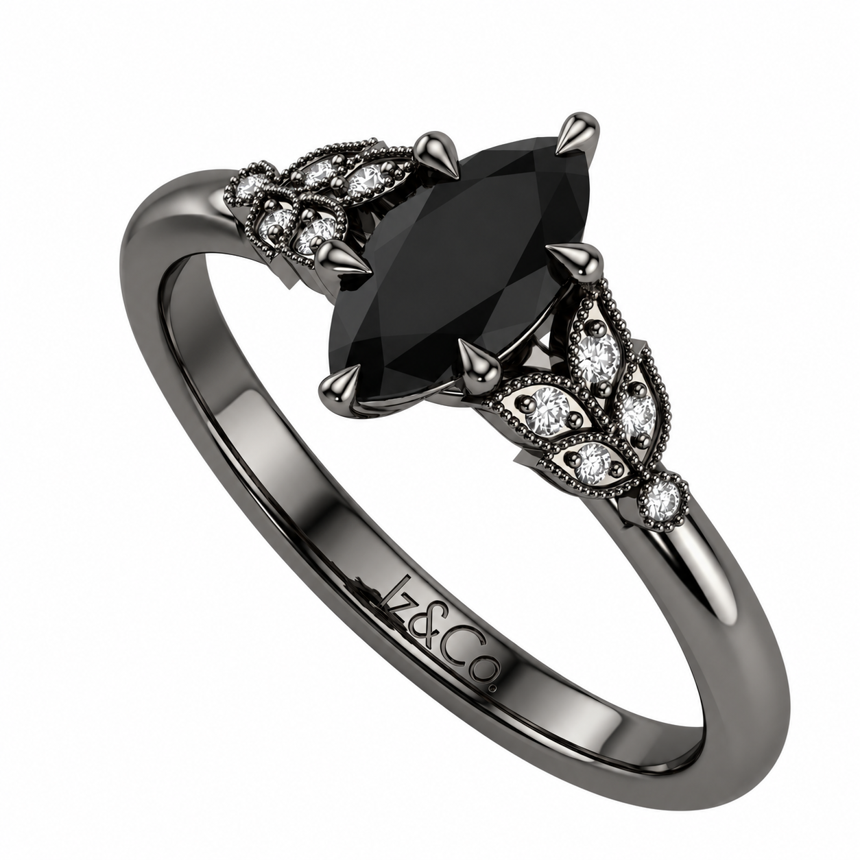 Gunmetal Marquise Filigree Ring-2.png