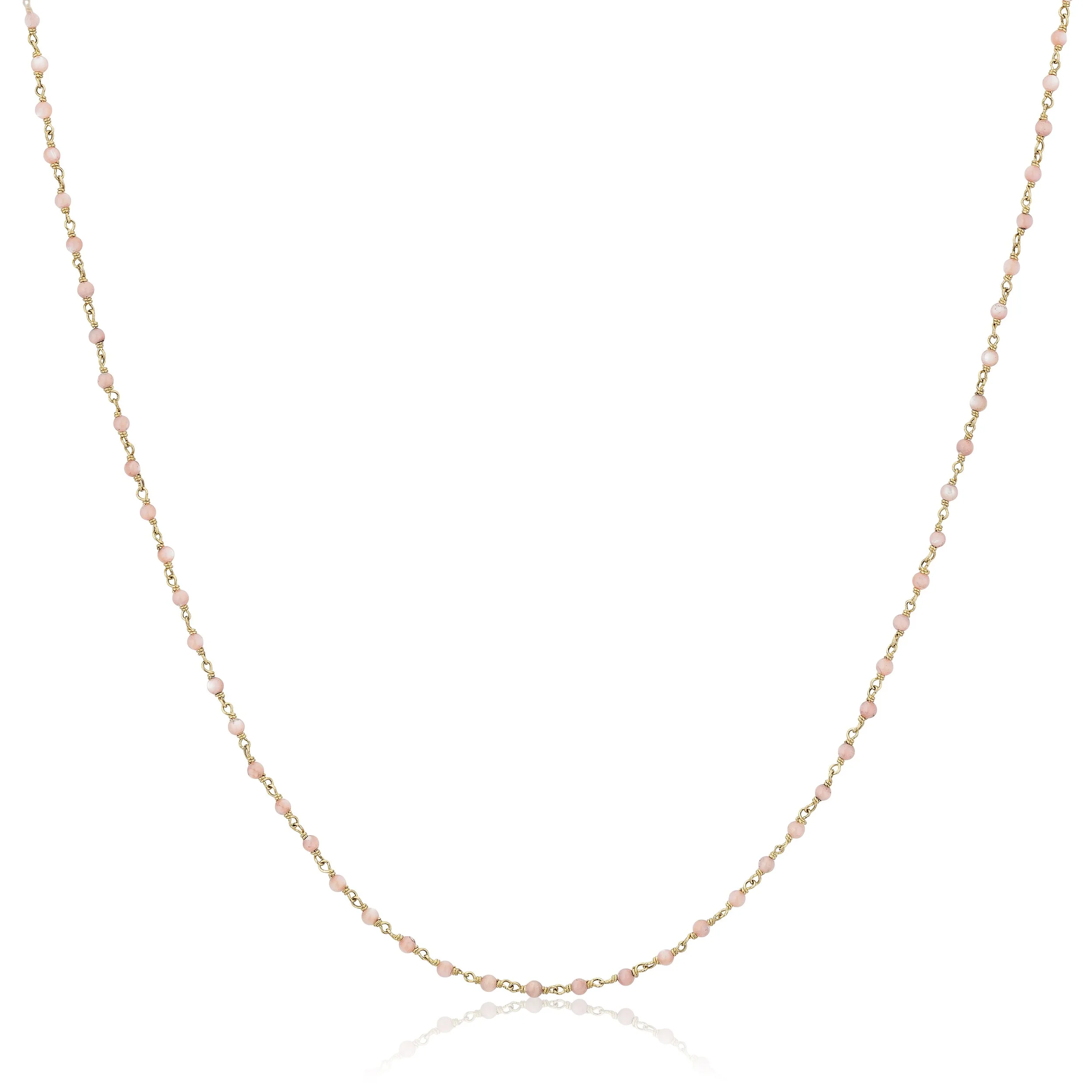 Rose Quartz Bead Necklace.jpg