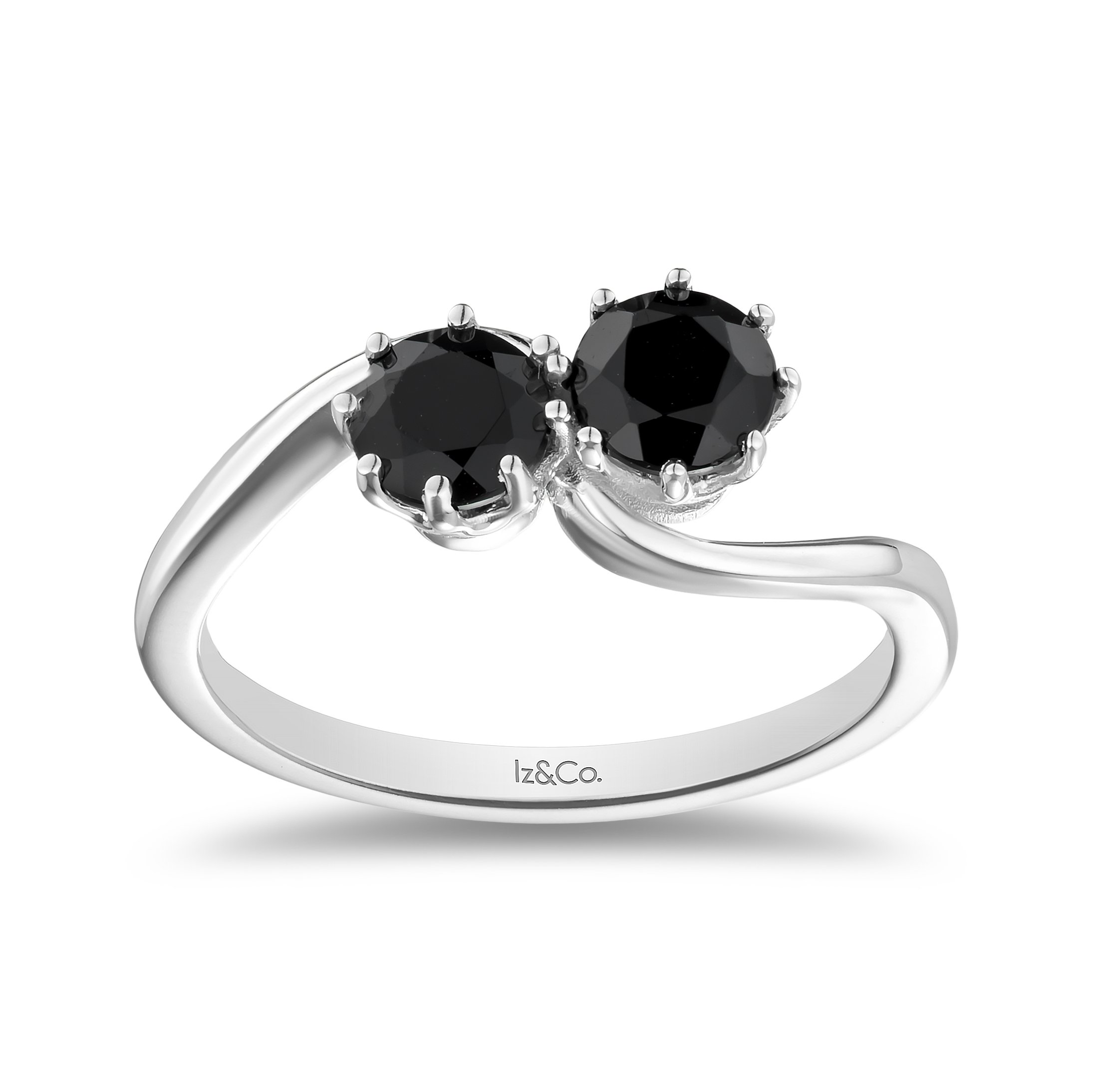 The Two Souls Black Diamond Ring (Toi et Moi)