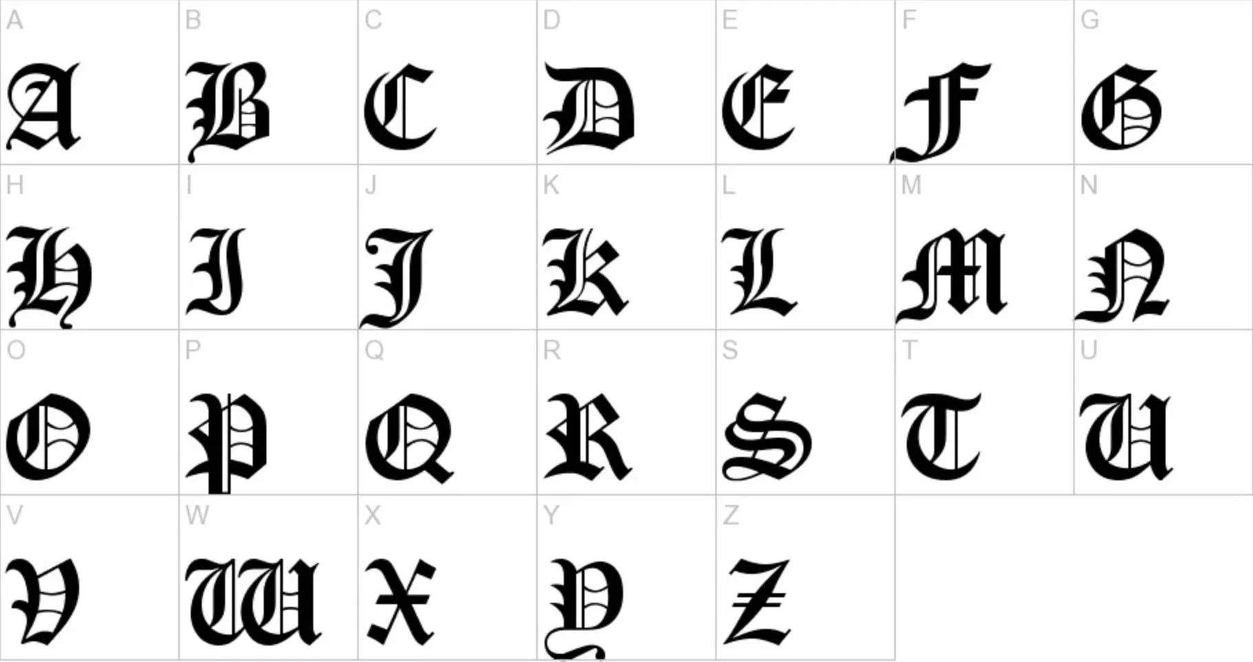 Dainty Gothic Cap Letter Charm :letter.jpeg