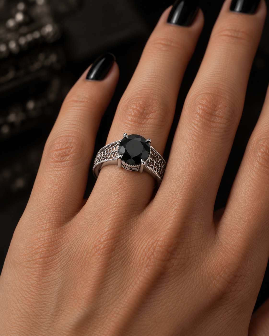 Gothic Filigree Ring on Hand.png