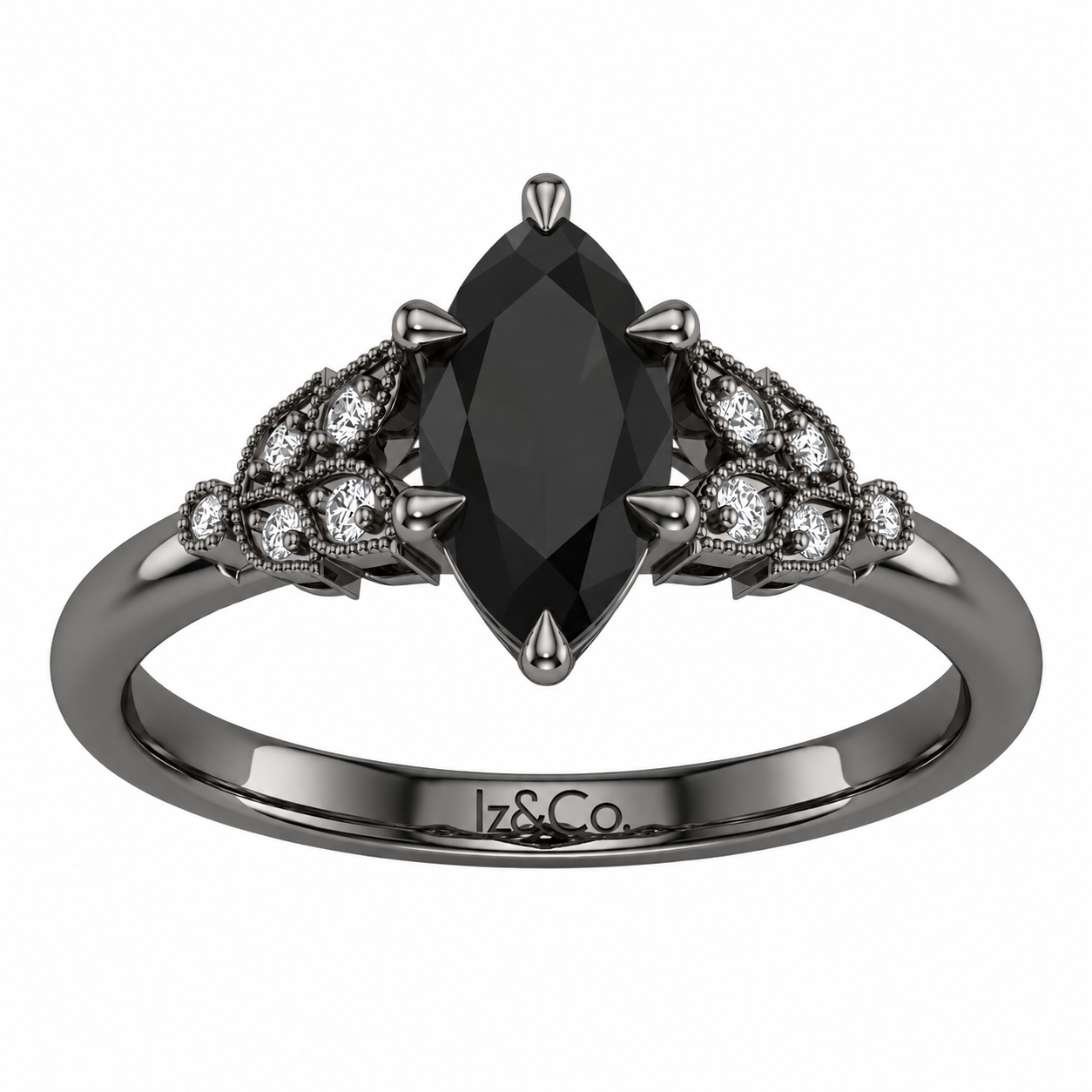 Gunmetal Marquise Filigree Ring.png