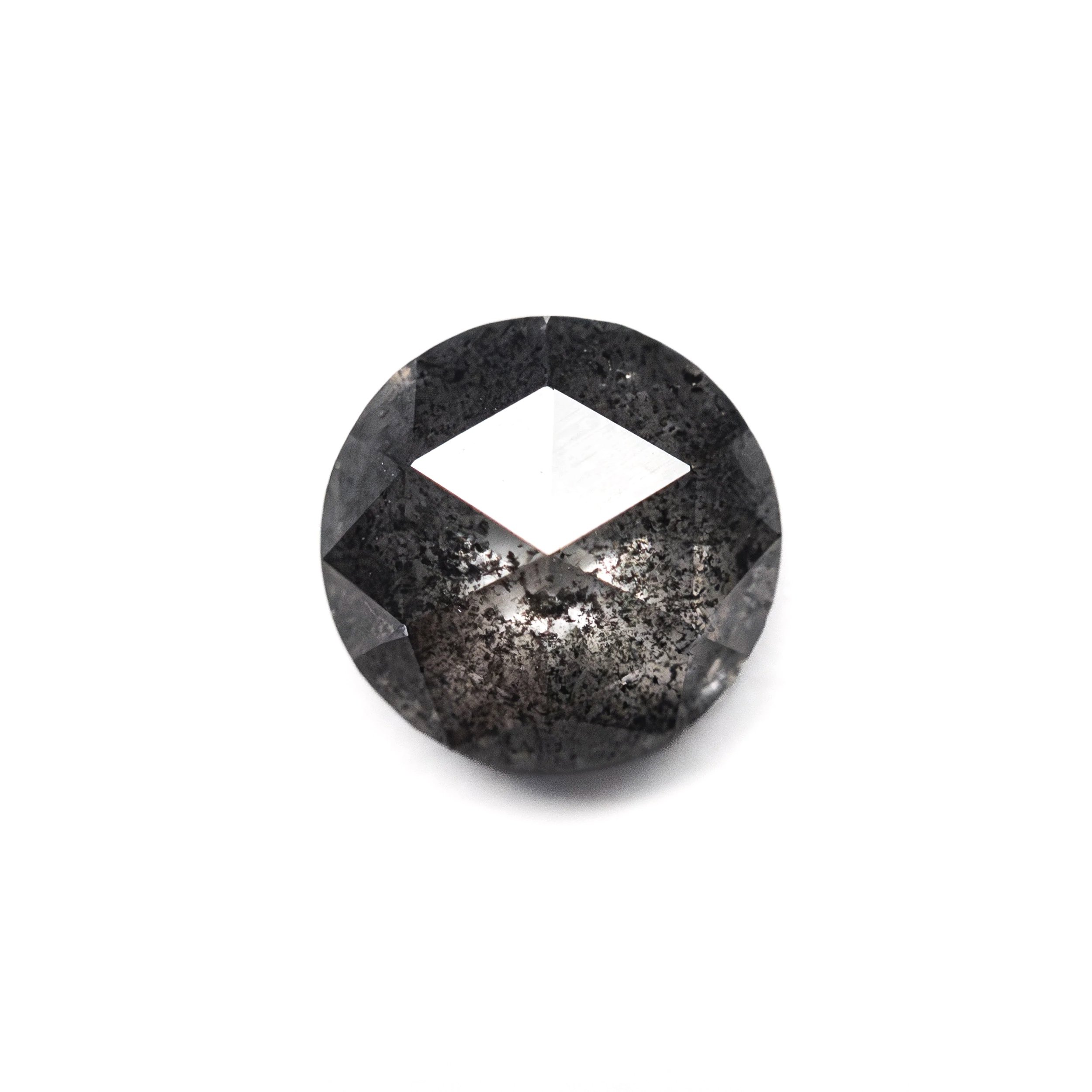 1.45 Carat Salt & Pepper Round Rose Cut Diamond