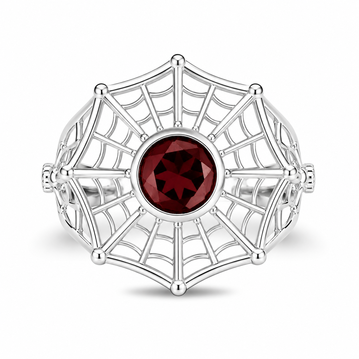 Web Stone Signet Ring