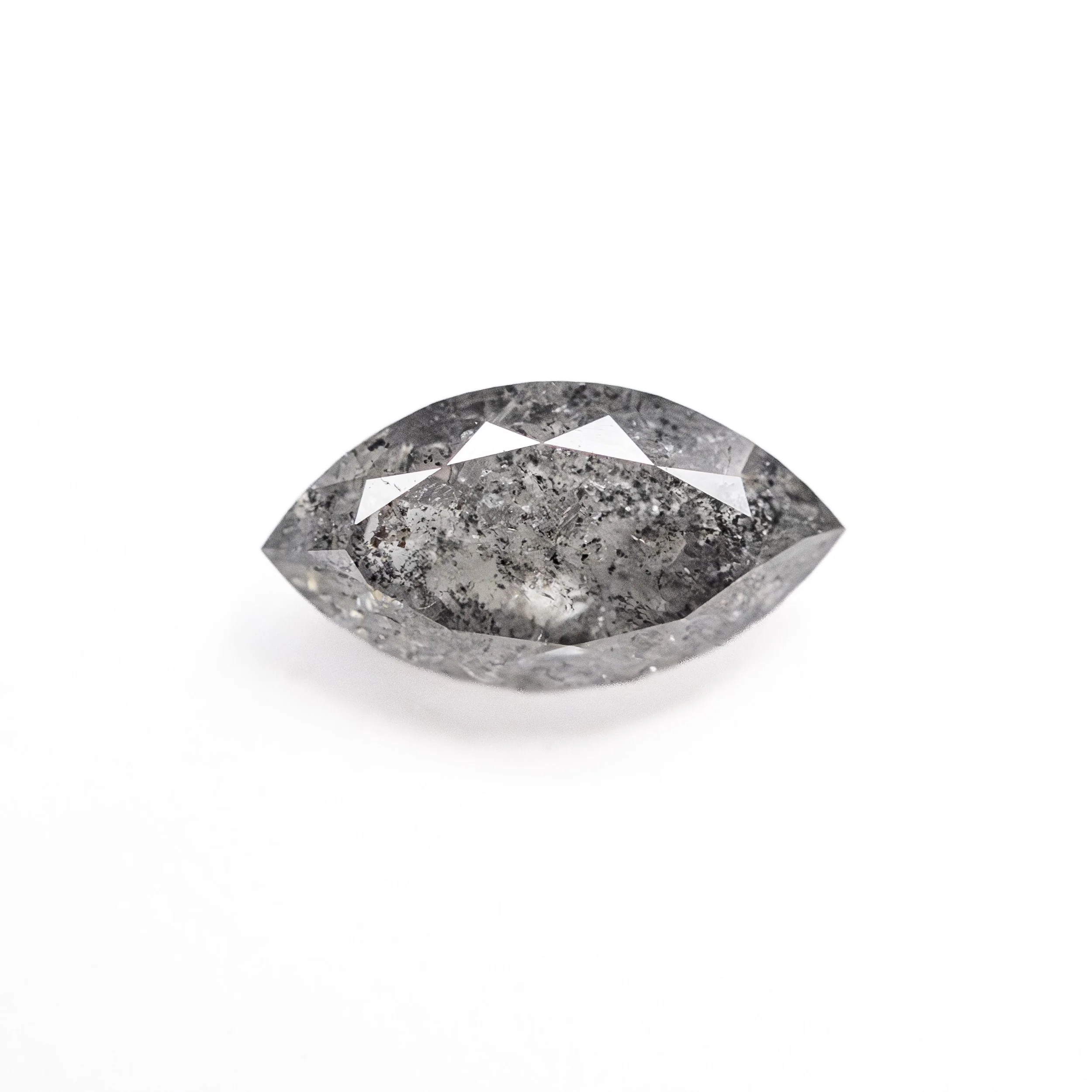 (SOLD) 1.25 Carat Salt and Pepper Marquise Brilliant Cut Diamond