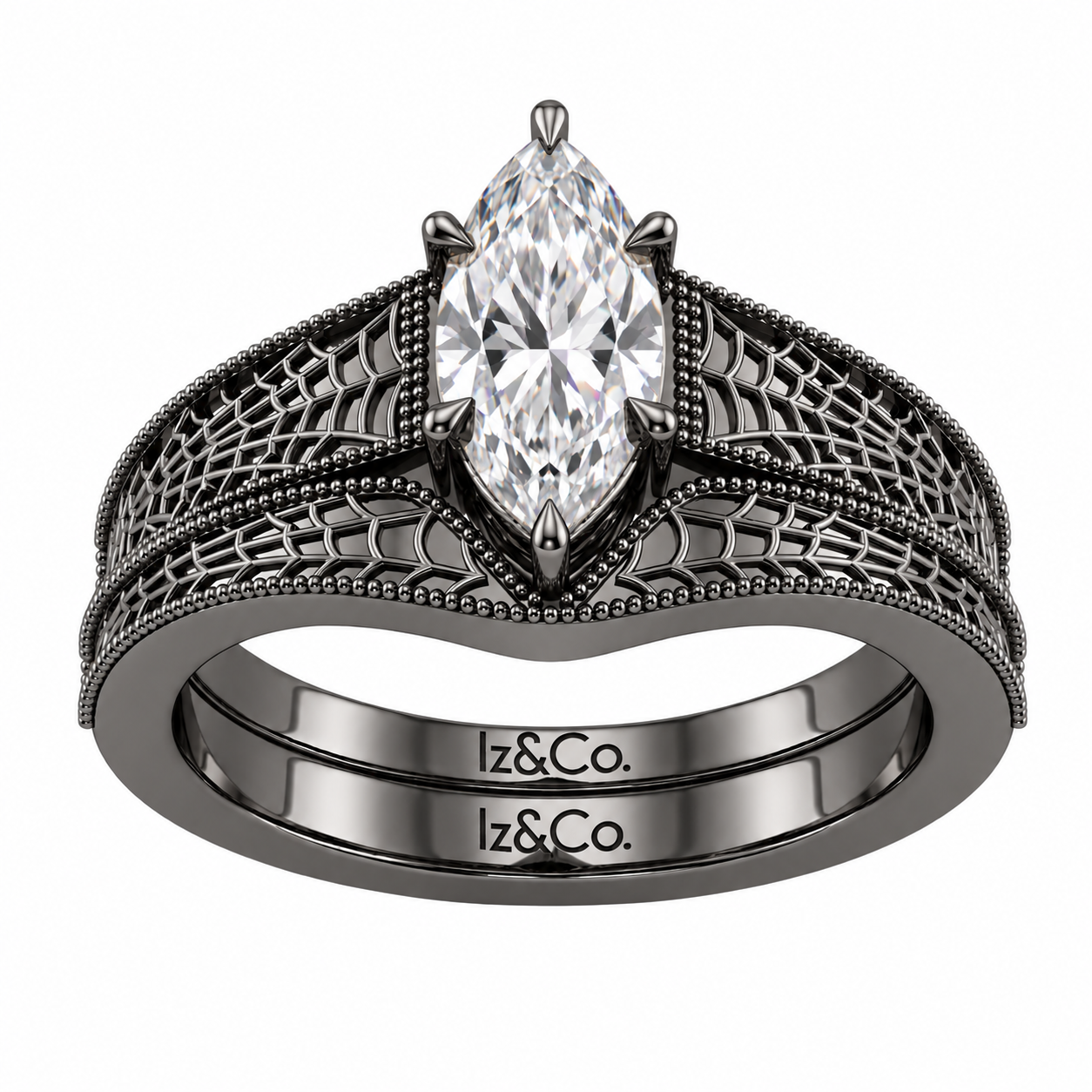 Gothic Gunmetal Marquise Ring Set.png