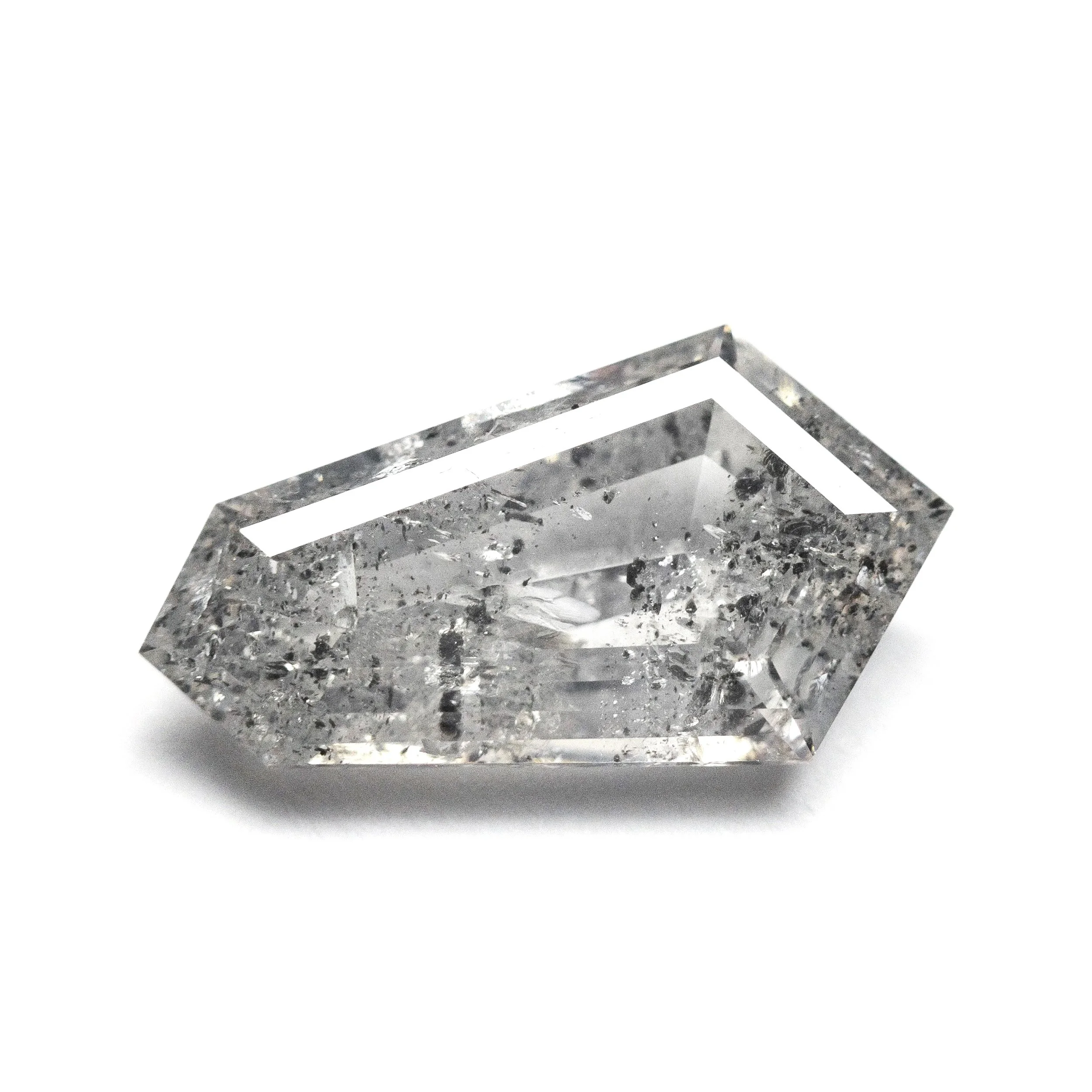 1.93 Carat Salt and Pepper Shield Step Cut Cut Diamond