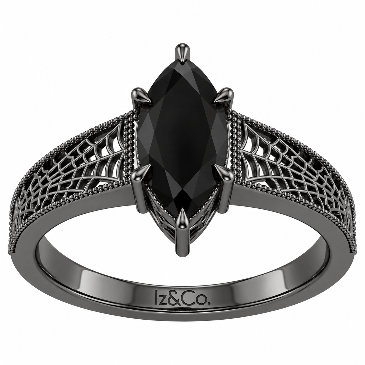 Gunmetal Filigree Black Gemstone Ring.png