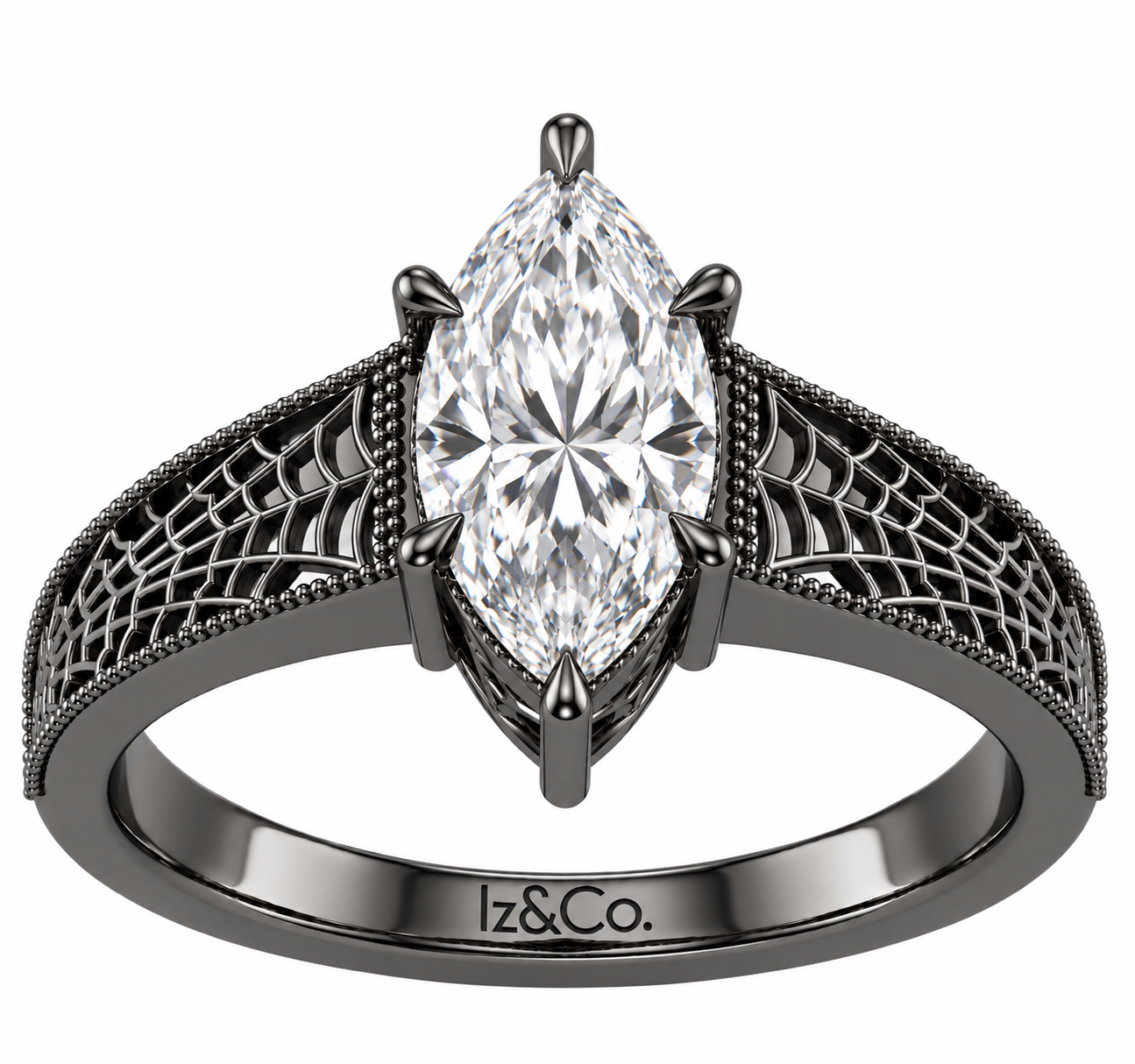 Blackened Filigree Marquise Diamond Ring.png