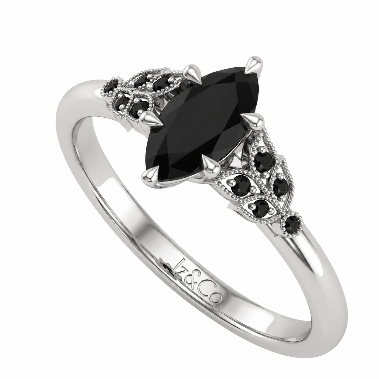 Black Diamond Marquise Filigree Ring.png