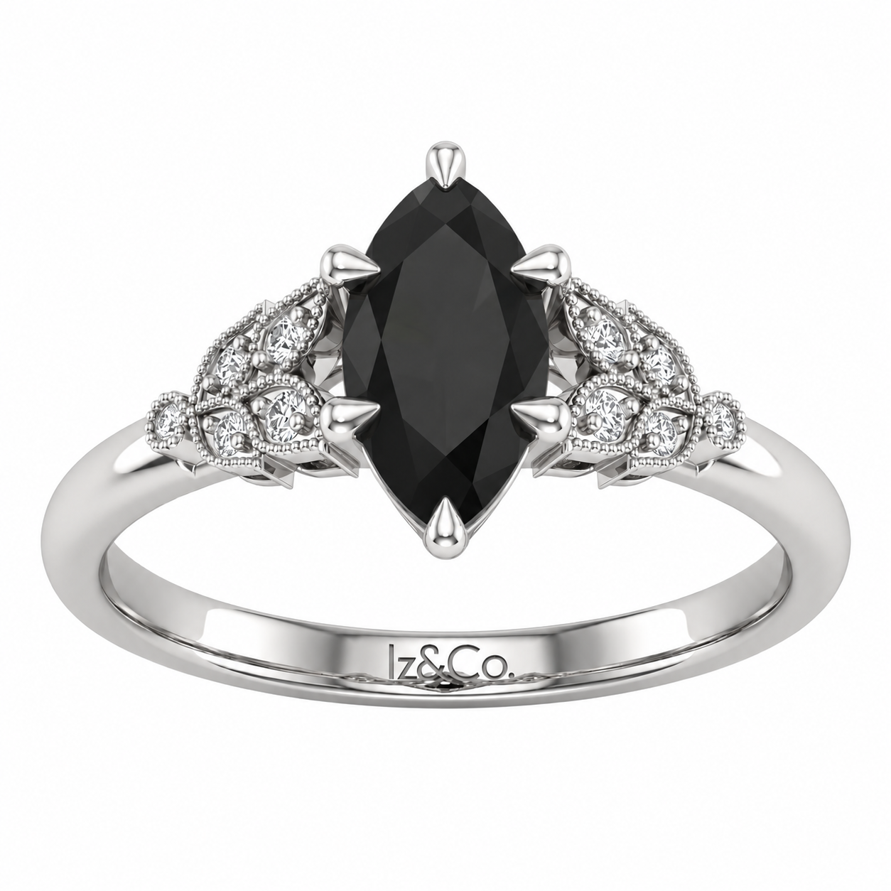 Black Marquise Filigree Ring with Diamonds.png