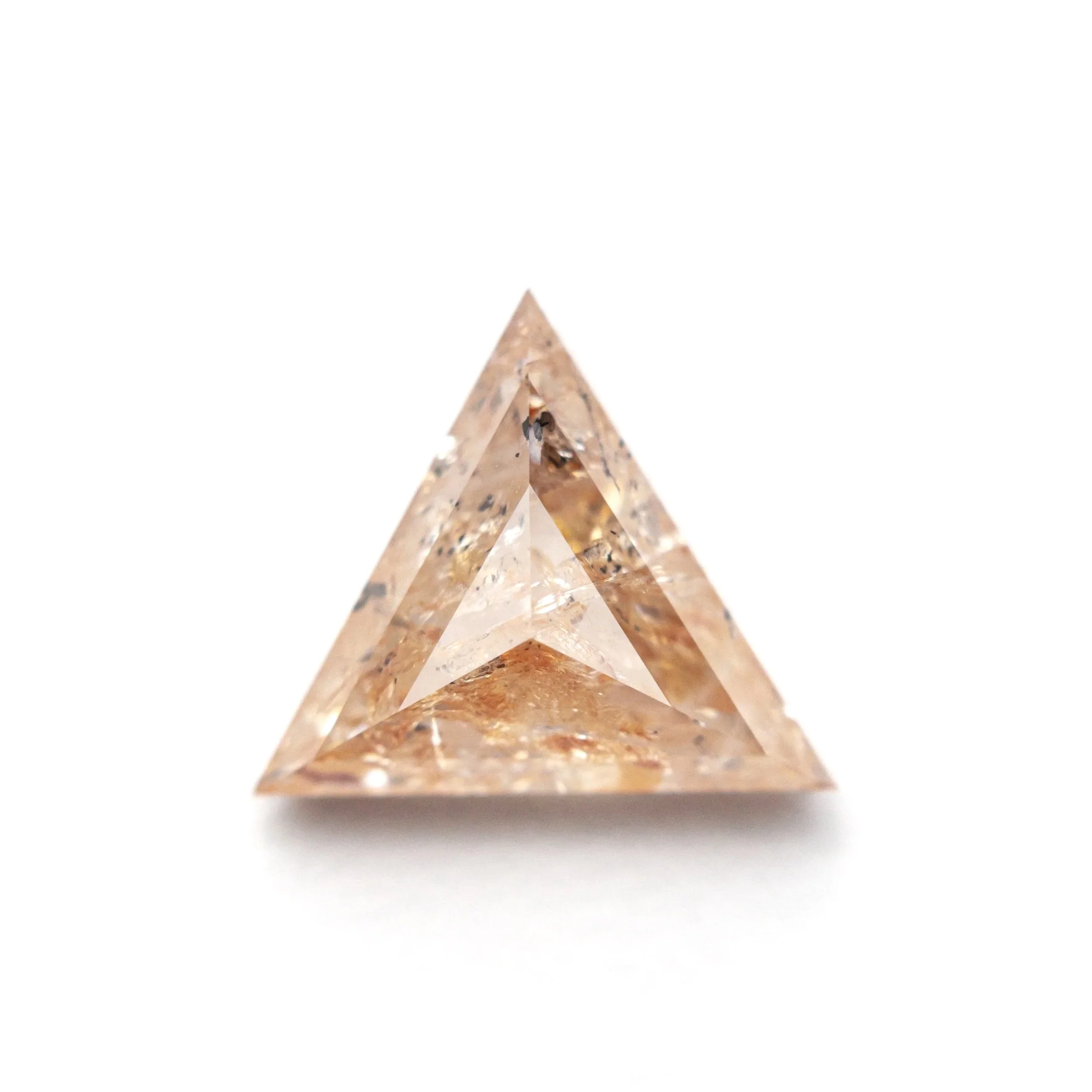 2.03 Carat Rustic Salt and Pepper Triangle Rose Cut Diamond