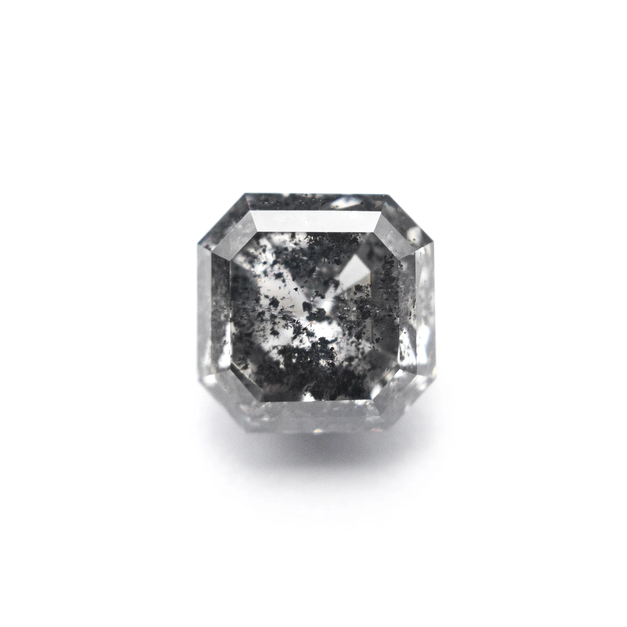 2.08 Carat Salt and Pepper Cut Corner Rectangle Step Cut Diamond
