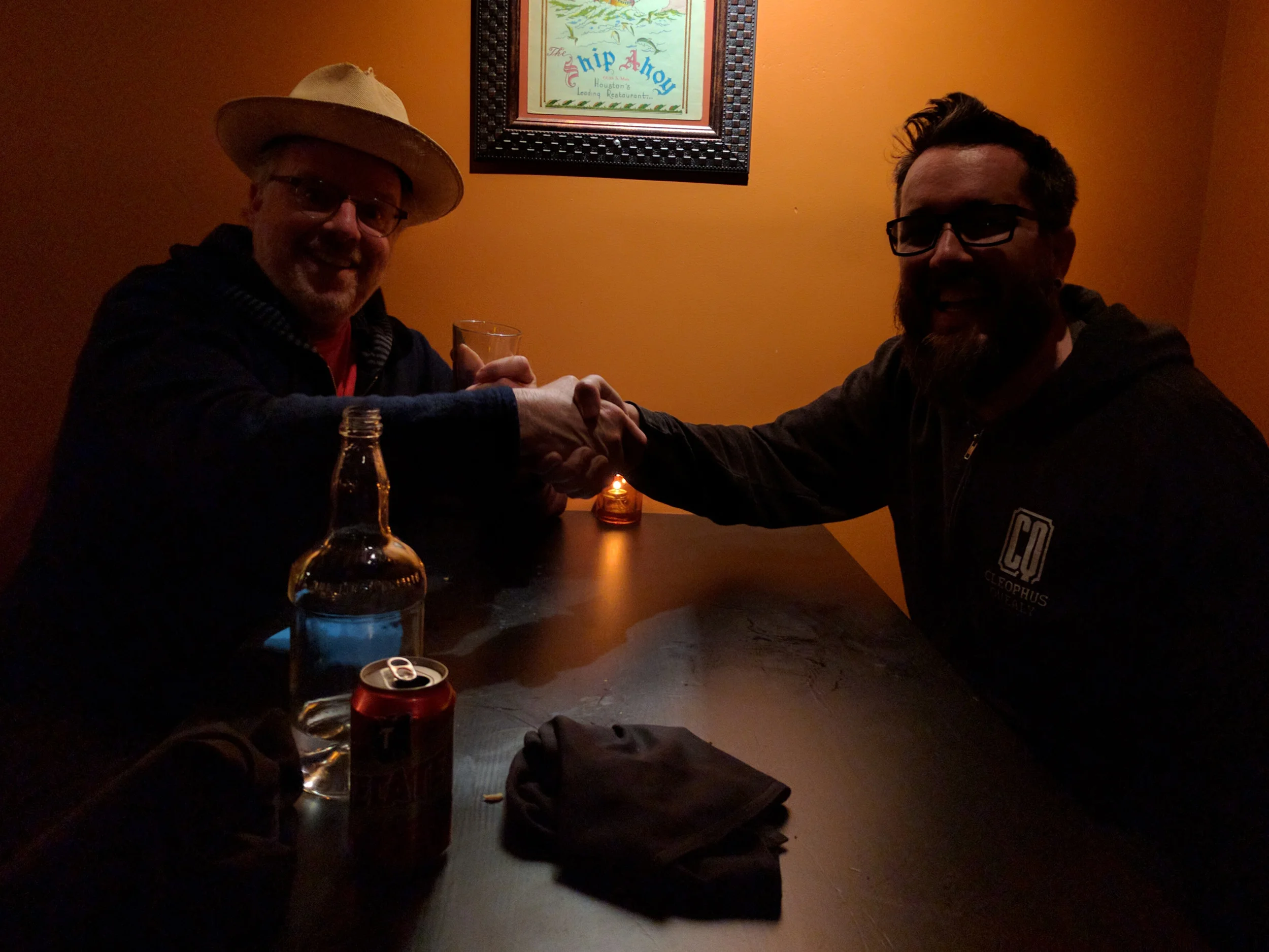 Backroom deals transpire over a bottle of nondescript tequila