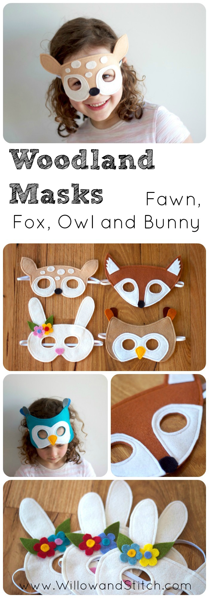 Fun Felt Animal Masks - Sew a Little Seam