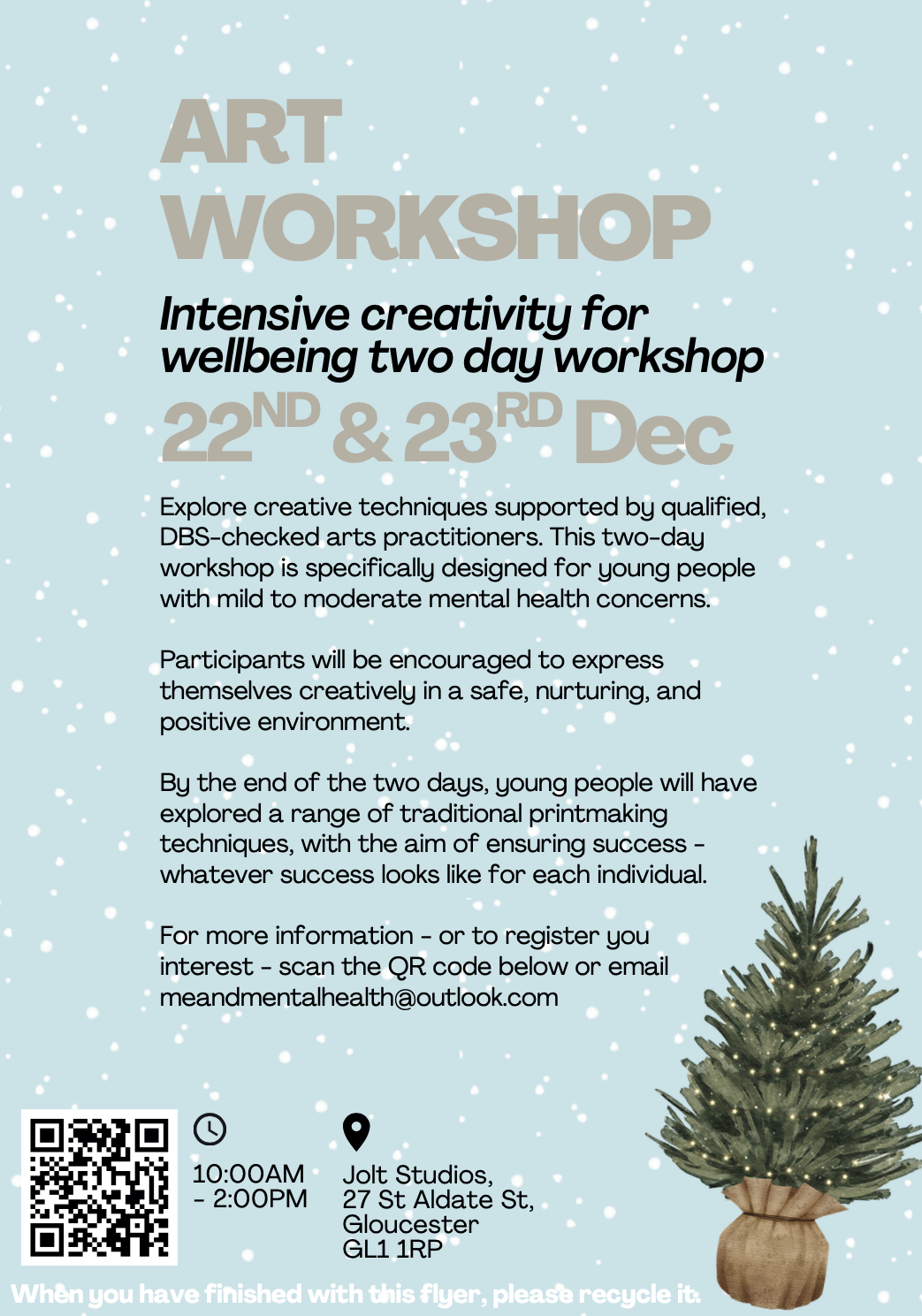 Winter Art Workshop - Me &amp; Mental Health