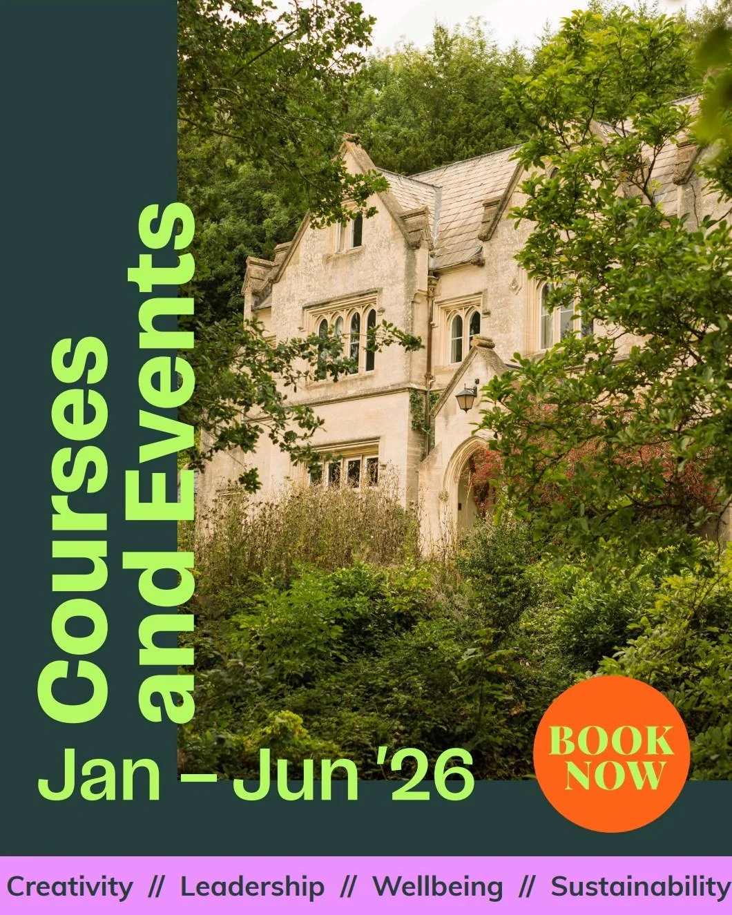 📅 Get your calendars ready!

The January -June 2026 Programme from @hawkwood_cft is out now, packed full of creative courses, events and workshops in writing, art, creativity, wellbeing, ecology, regenerative futures and leadership. That's quite a l