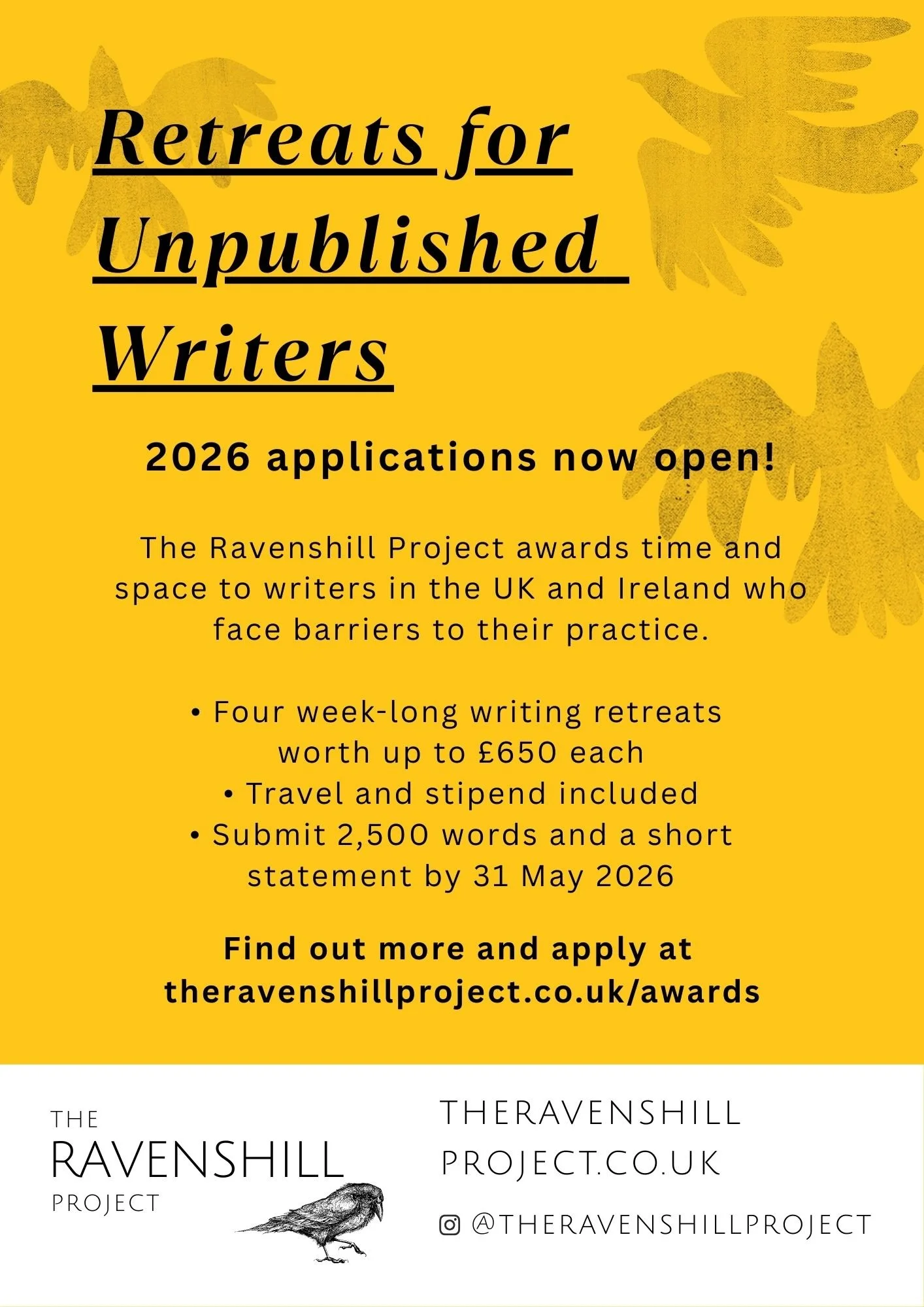 Applications invited for writing awards!
