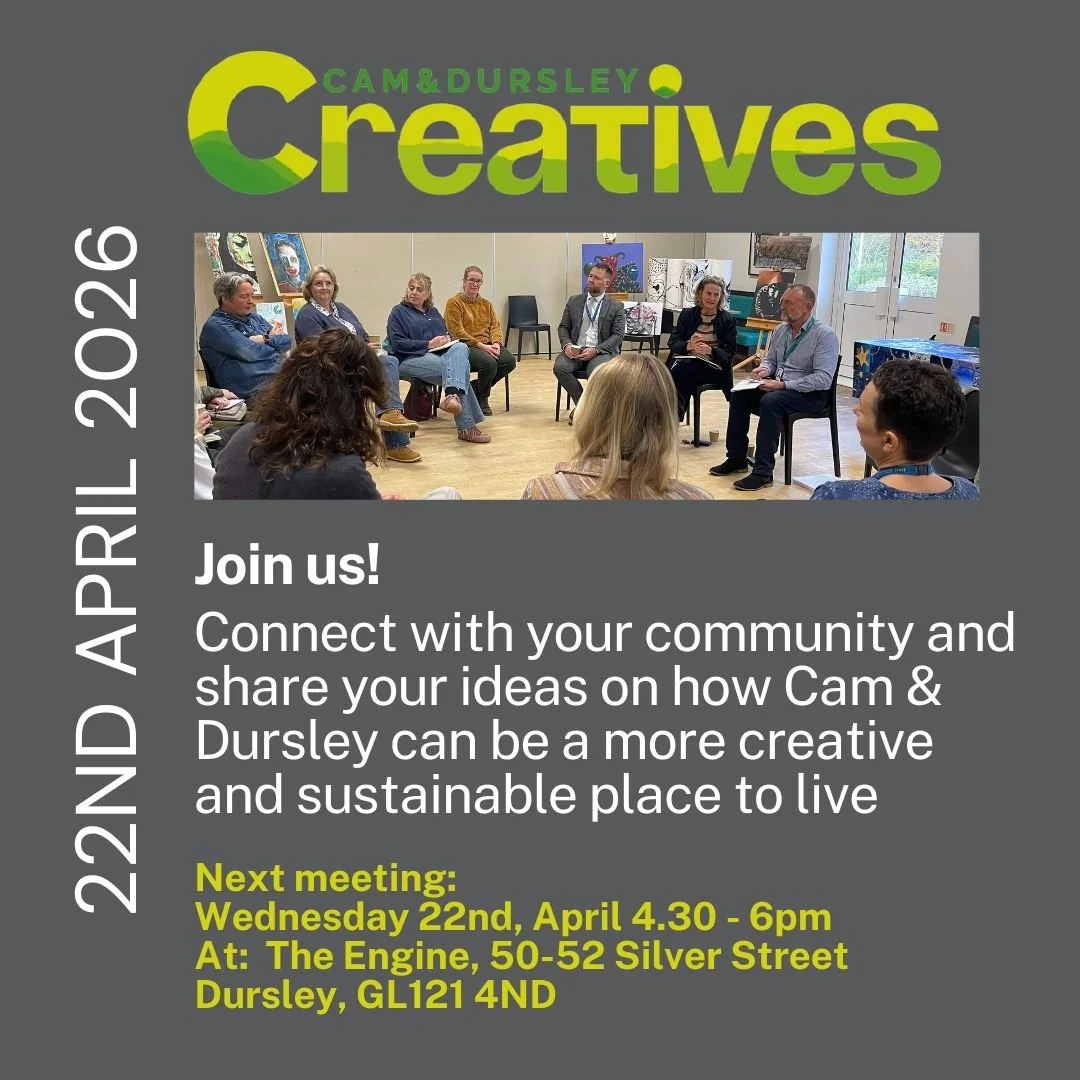 📣 The latest meet up for Cam and Dursley Creatives is next week, that came around again quickly!

It was great to see so many new faces at our last meeting, and we would love to keep that momentum going.

Whether you have attended before or are join
