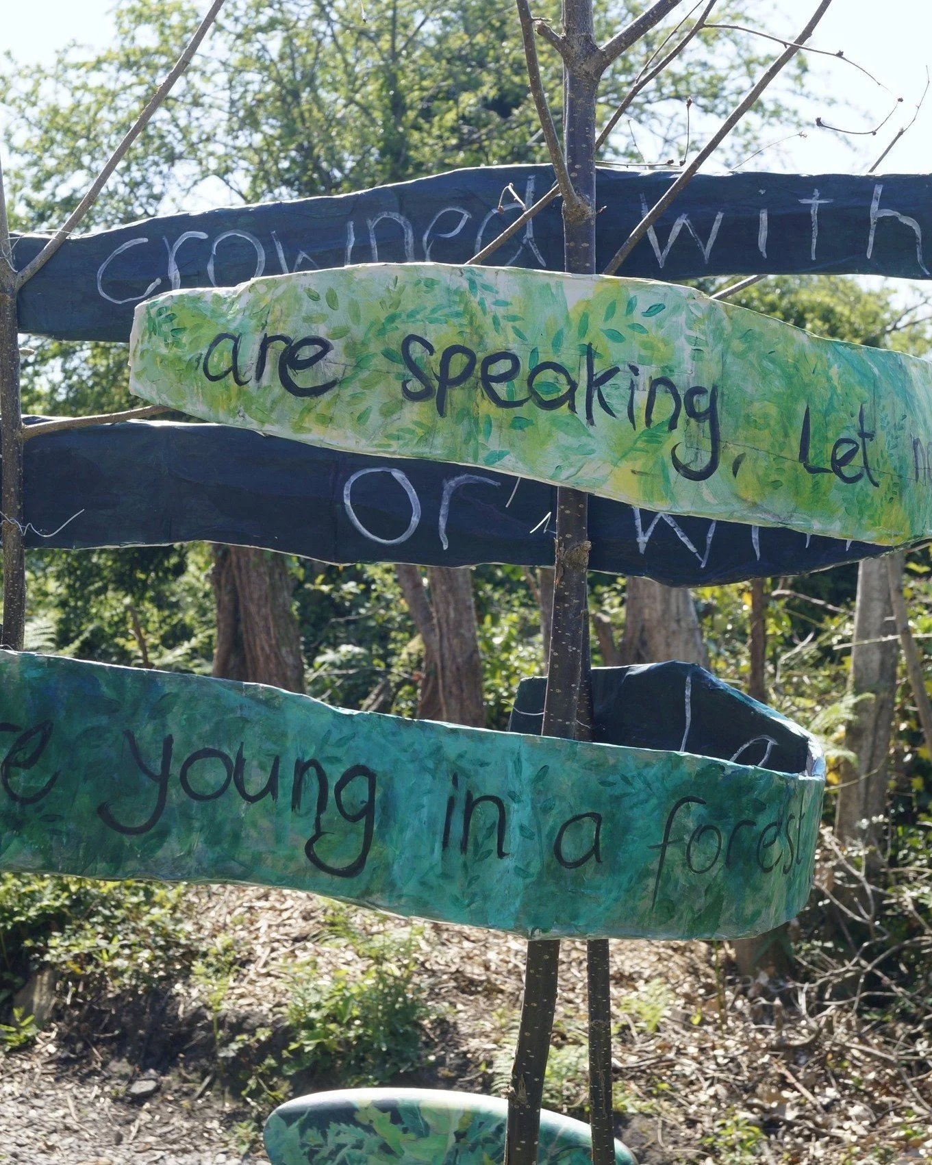What stories could our furniture tell?

Inspired by Gloucestershire poet FW Harvey, artist @johnslaterart  has collaborated with children from Meadowside School in Gloucester to create an installation reflecting on the debt we owe to trees and the pa