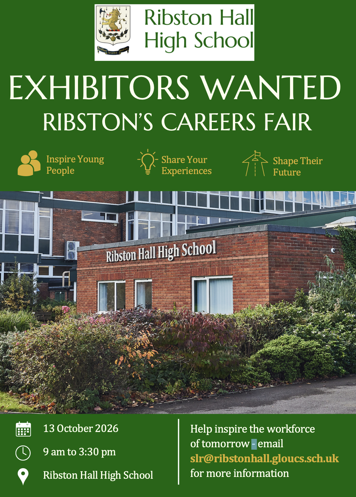 Ribston Hall High School Careers Fair: Tuesday 13th October
