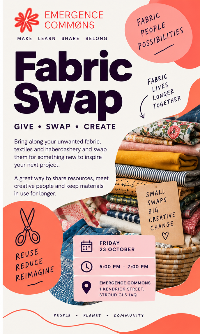 Fabric Swap at Emergence Commons — Give, Swap, Create