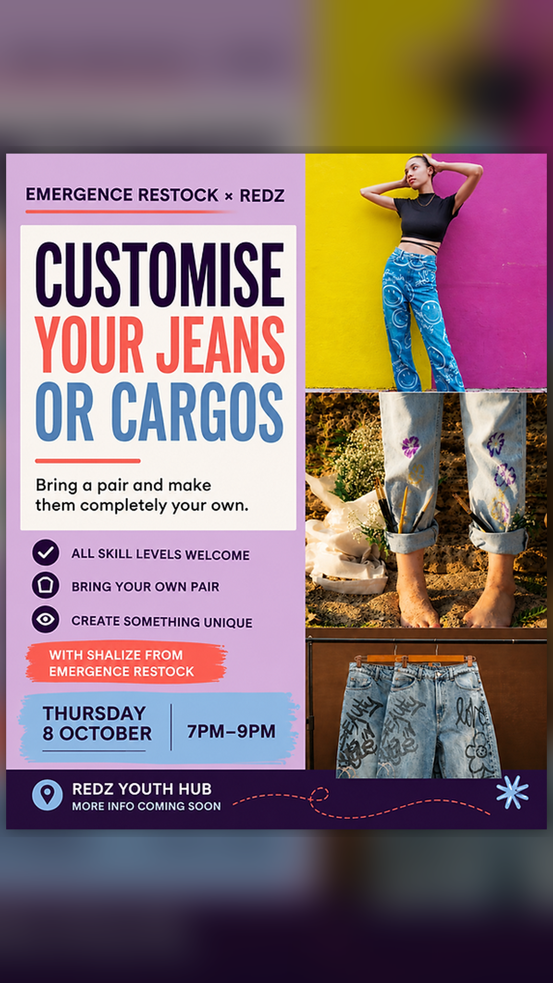 Customise Your Jeans or Cargos — Emergence Restock x REDZ