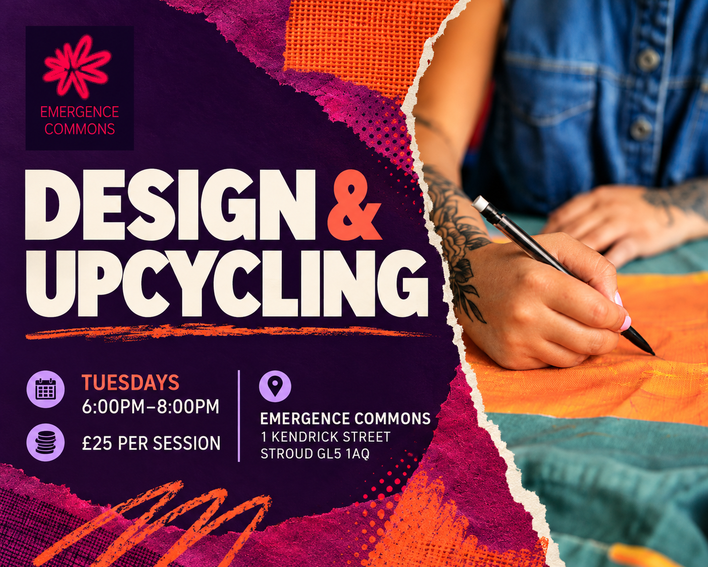 Design &amp; Upcycling — Tuesday Evenings at Emergence Commons