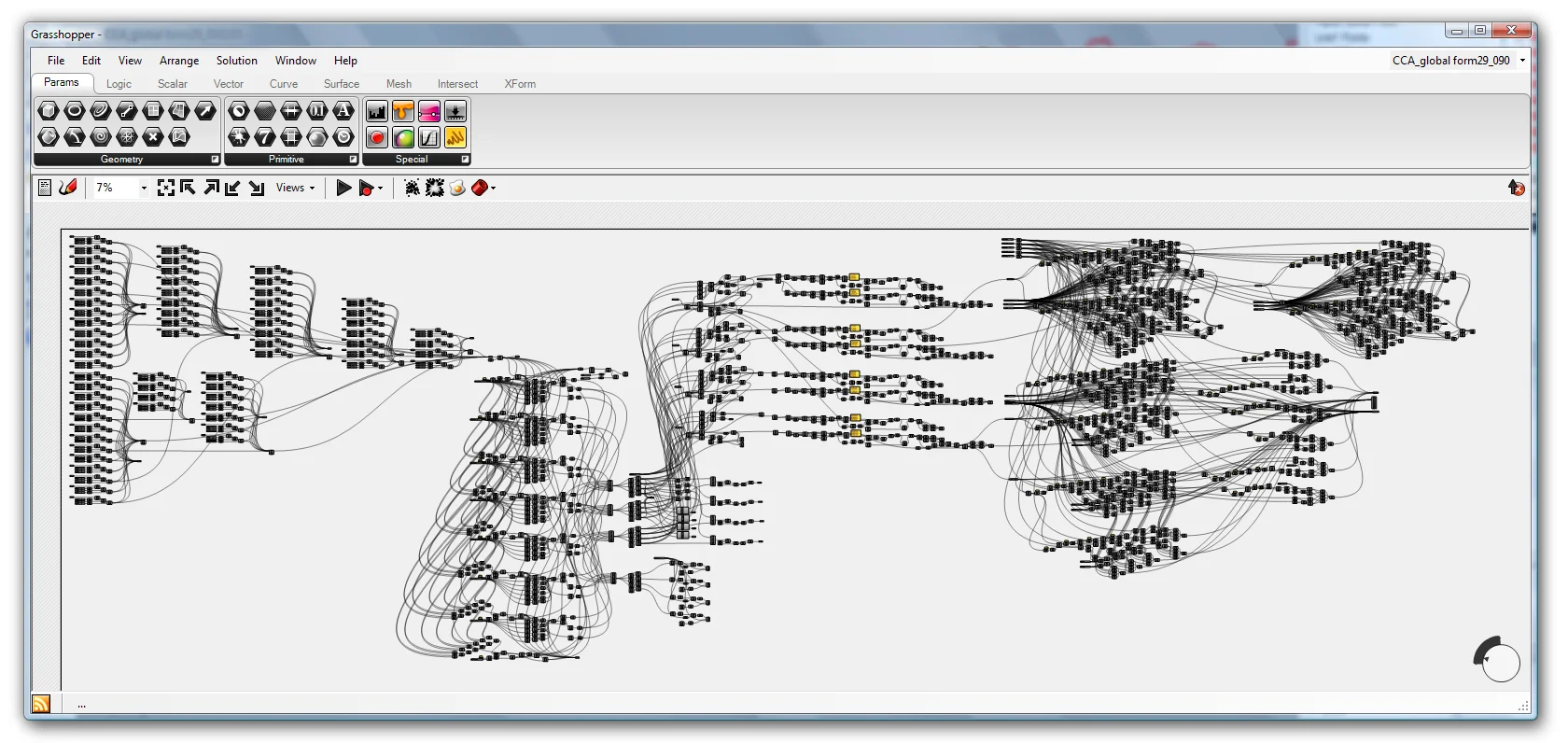 A screenshot of the final definition used to create the entire FLUX exhibition. Click to enlarge.