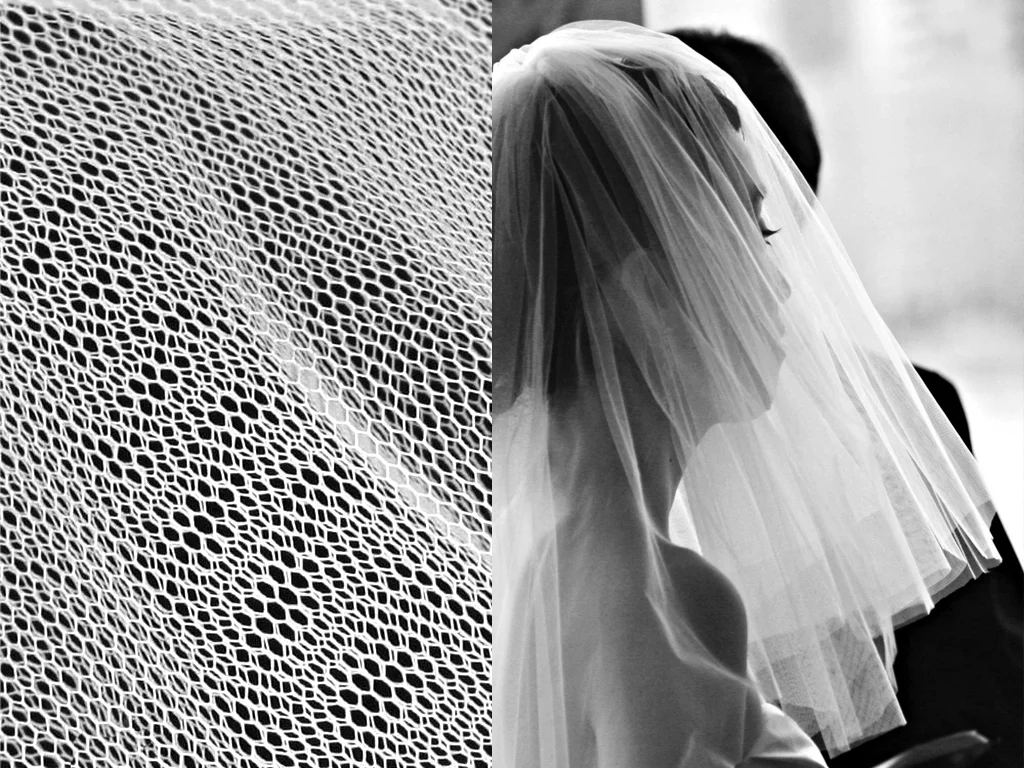 Tulle is lightweight net-like fabric traditionally used in wedding veils and other ornamental garments.
