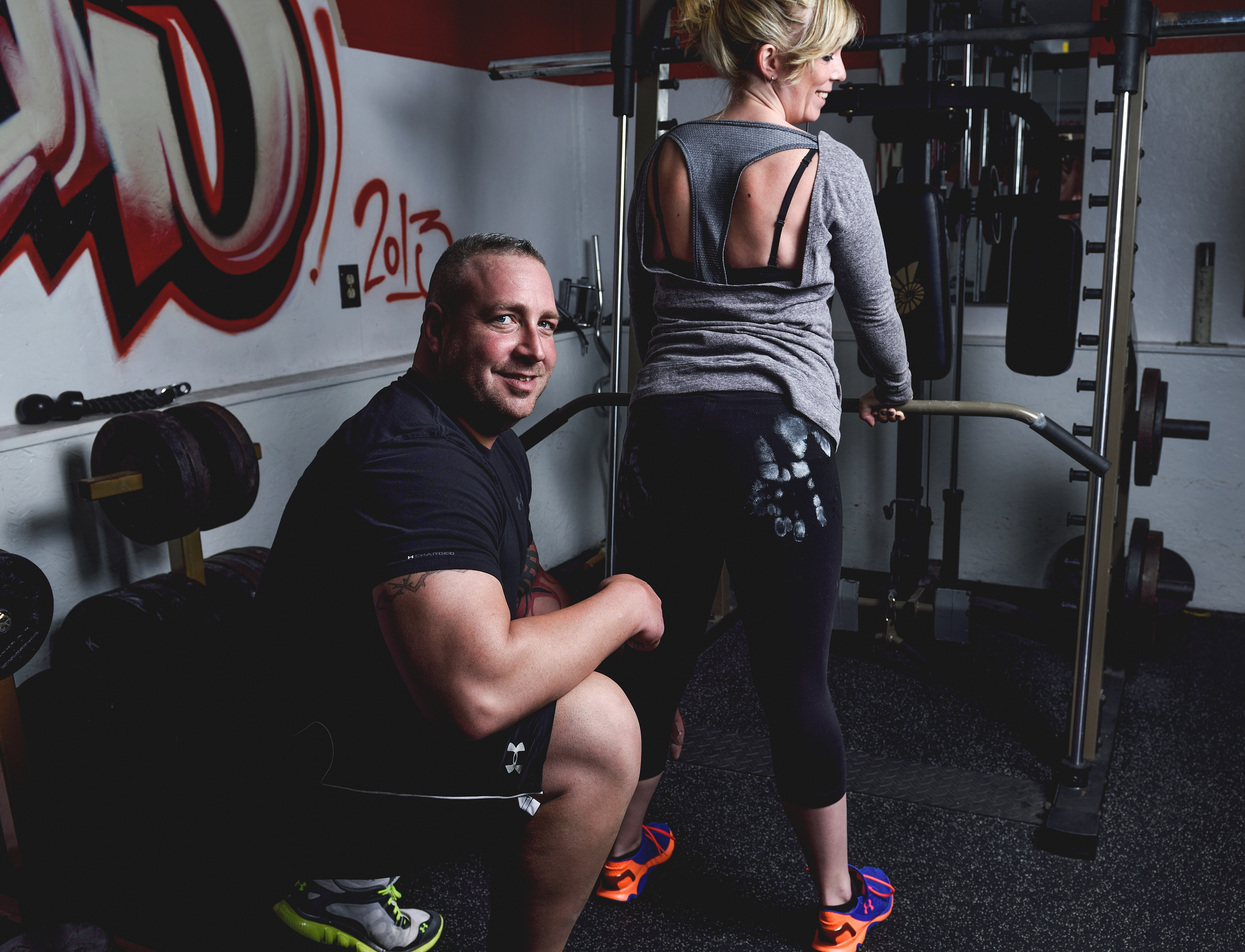 These two are also in to fitness, so of course we weren't going to leave that out of their session. Working out is all about the perfect hand placement... Anthony has this one down pat! 