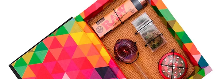 A classier way to keep anything in the open without putting it on display. We save damaged books from the recycling bin, rebind them, repair them with custom fabric and paper, then attach high-strength rubber bands to hold your supplies. Handma…