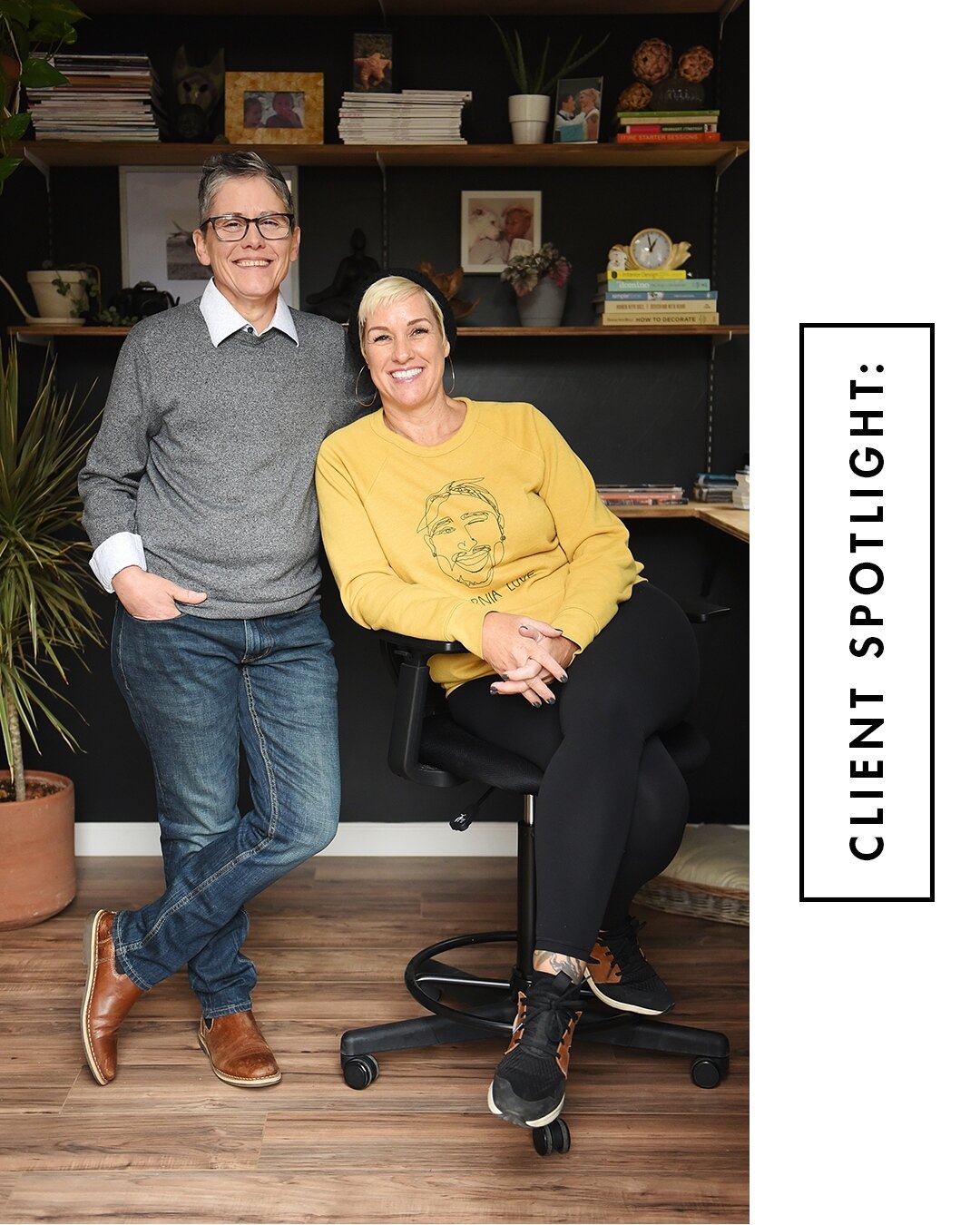 I thought it would be fun on this #TBT to highlight one of my previous branding clients! This is Cris and Mollie of @flaxandstonedesign, a Sacramento-based full service interior design and home remodel business. They ⁠do really beautiful work - check