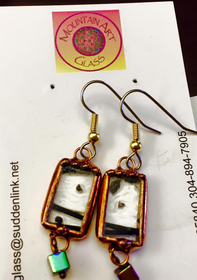 Mountain Art Glass Earrings