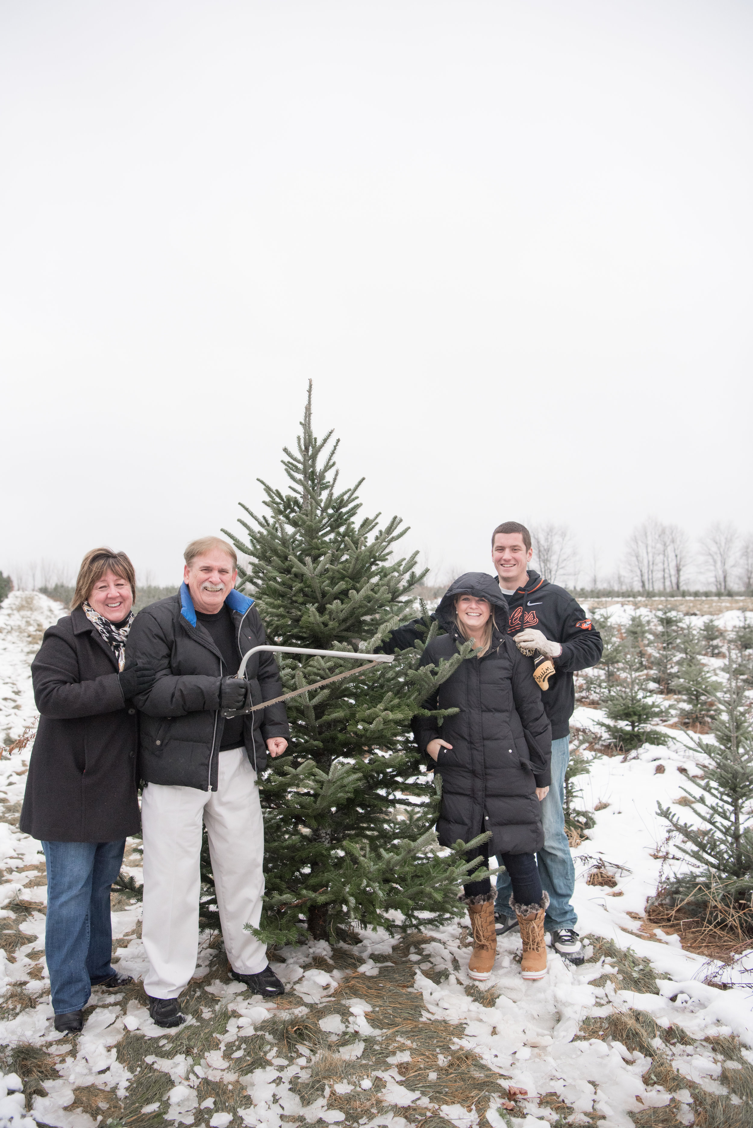 Cutting down the family christmas tree... don't let Dave fool you - Jordan did all the work! 
