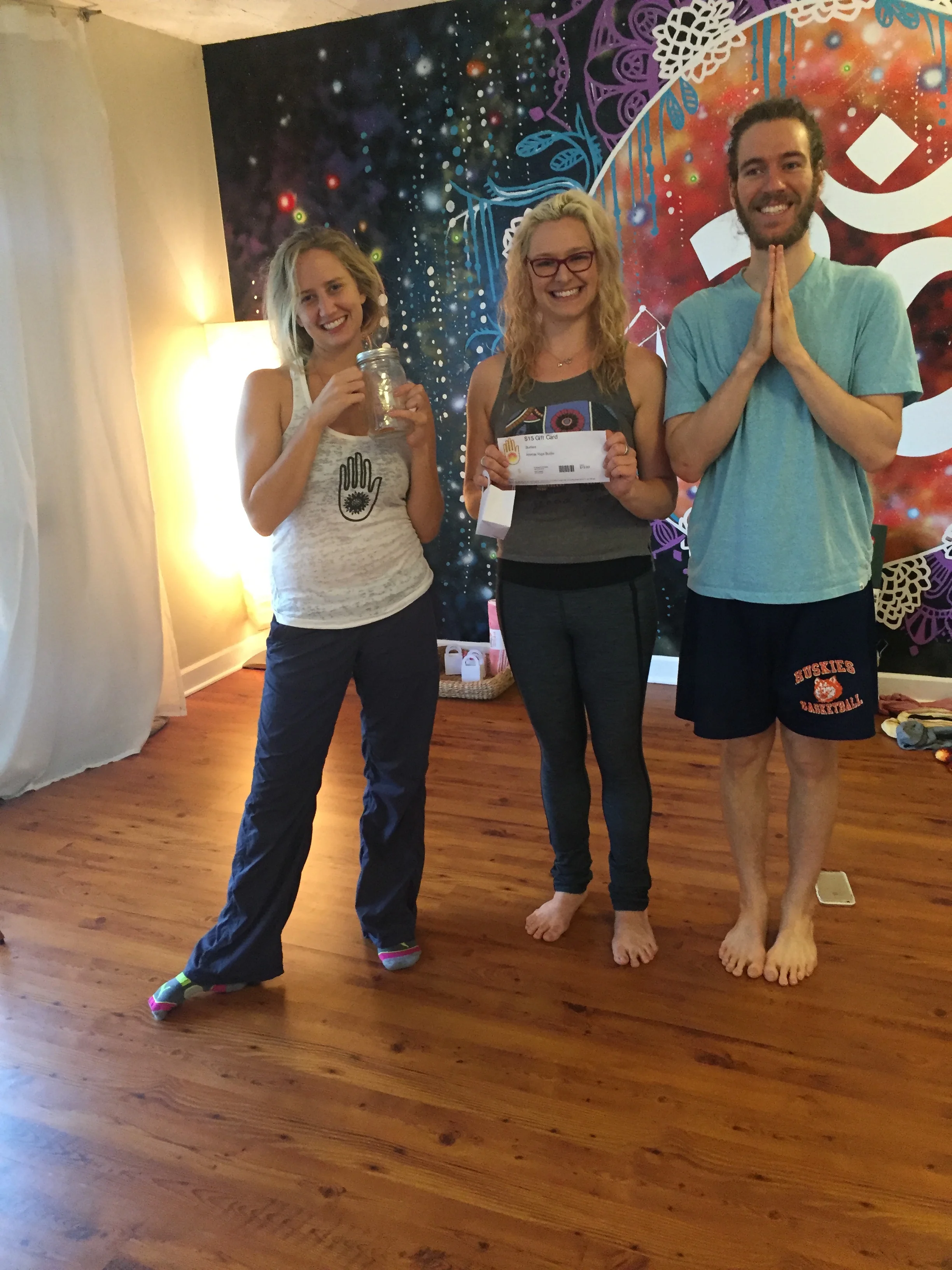 Kelly, Ashley and Masin at the open house. Ashley was the raffle winner!
