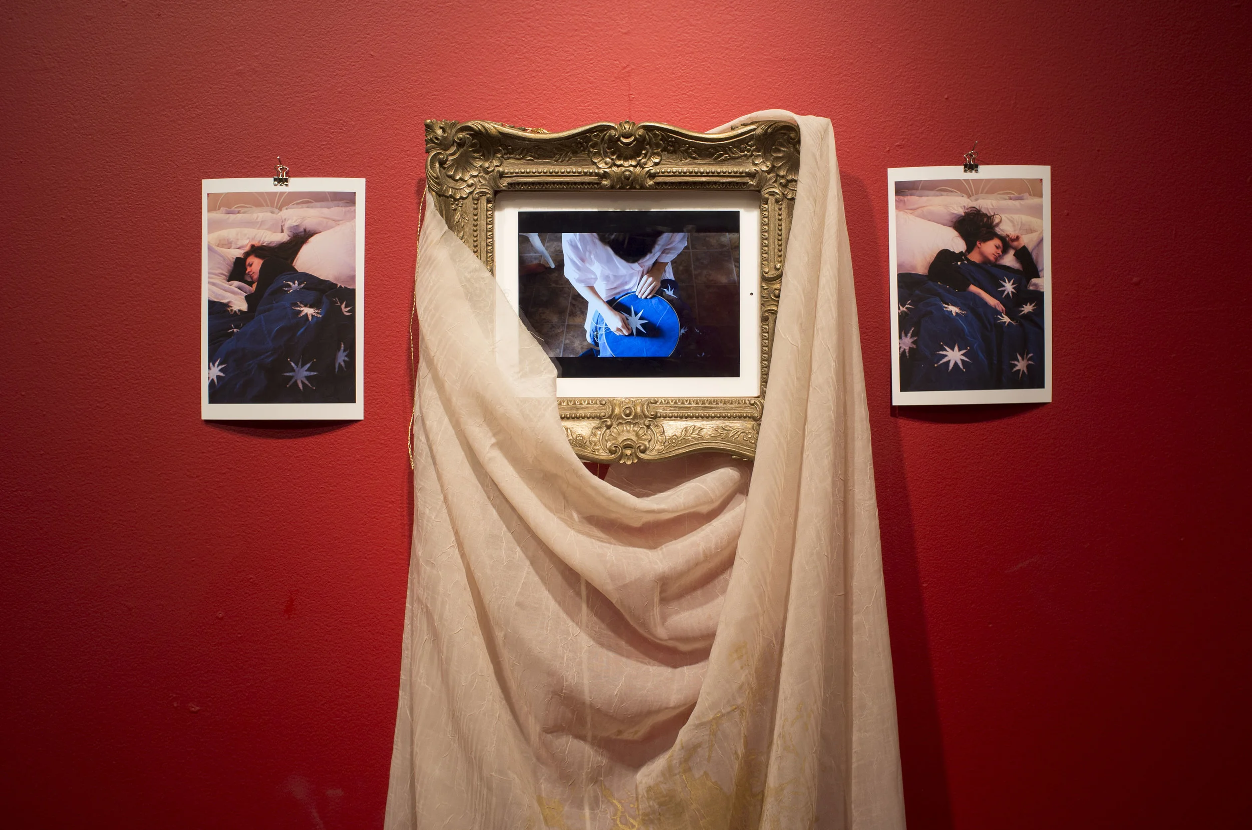  gallery installation, Elzay Gallery of Art, Ada, Ohio, Spring 2017     This piece was created for a collaborative show with Molly Di Grazia, Christina Gednalske, and Radha Rose Tague, which was also titled  Lacuna . 