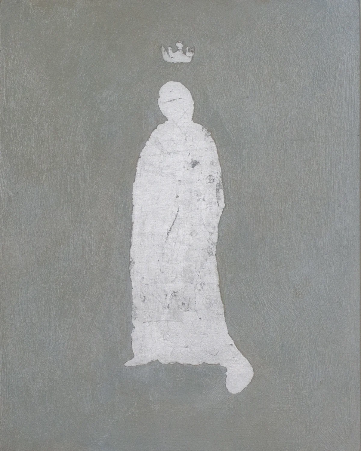 Madonna, Queen of the Earth and Sky, from Santissima Trinità dei Monti in Rome , 10”x 8”, oil and silver leaf on panel