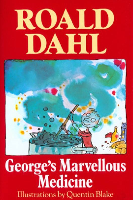 george’s marvellous medicine , by roald dahl. my brother & i emptied out many, many bottles from our bathroom trying to recreate george’s potion.