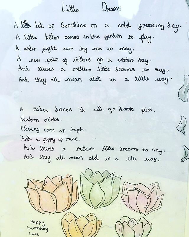 Mila's poem for her grandmother's (Yaya's) 70th birthday today ❤️