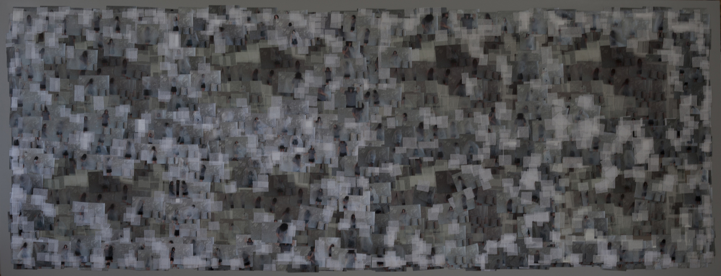 Gathering | Inkjet prints, jumbo prints and bandages | 140 x 360 cm