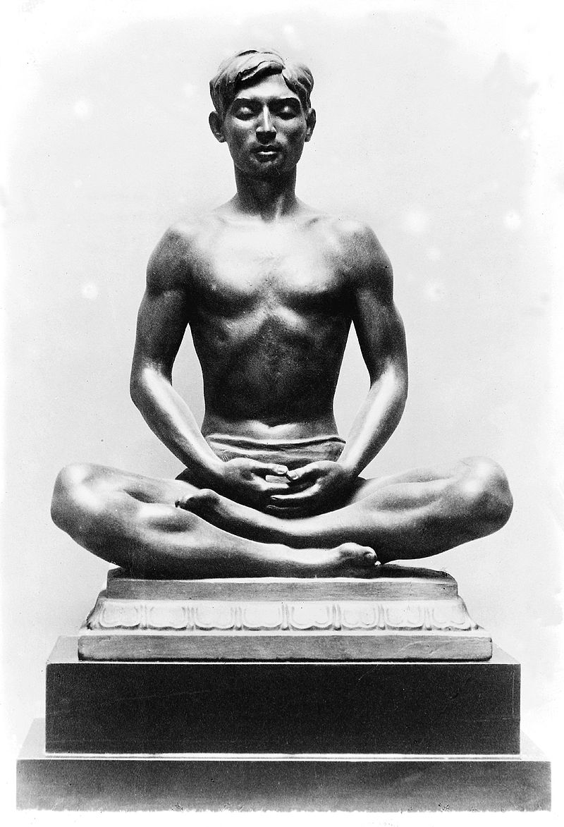 Bronze figure of a Yogi in meditation